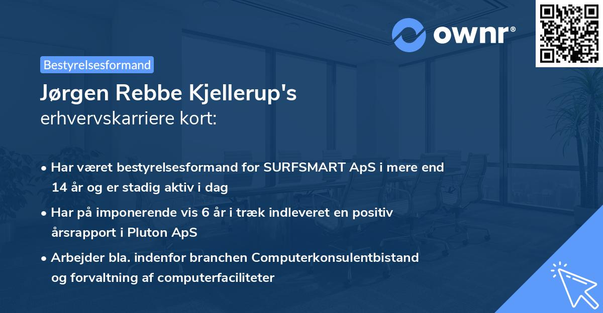 Jørgen Rebbe Kjellerup's erhvervskarriere kort