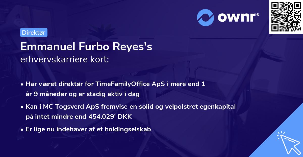 Emmanuel Furbo Reyes's erhvervskarriere kort