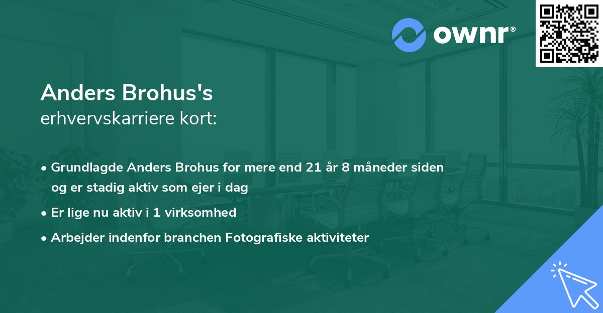 Anders Brohus's erhvervskarriere kort