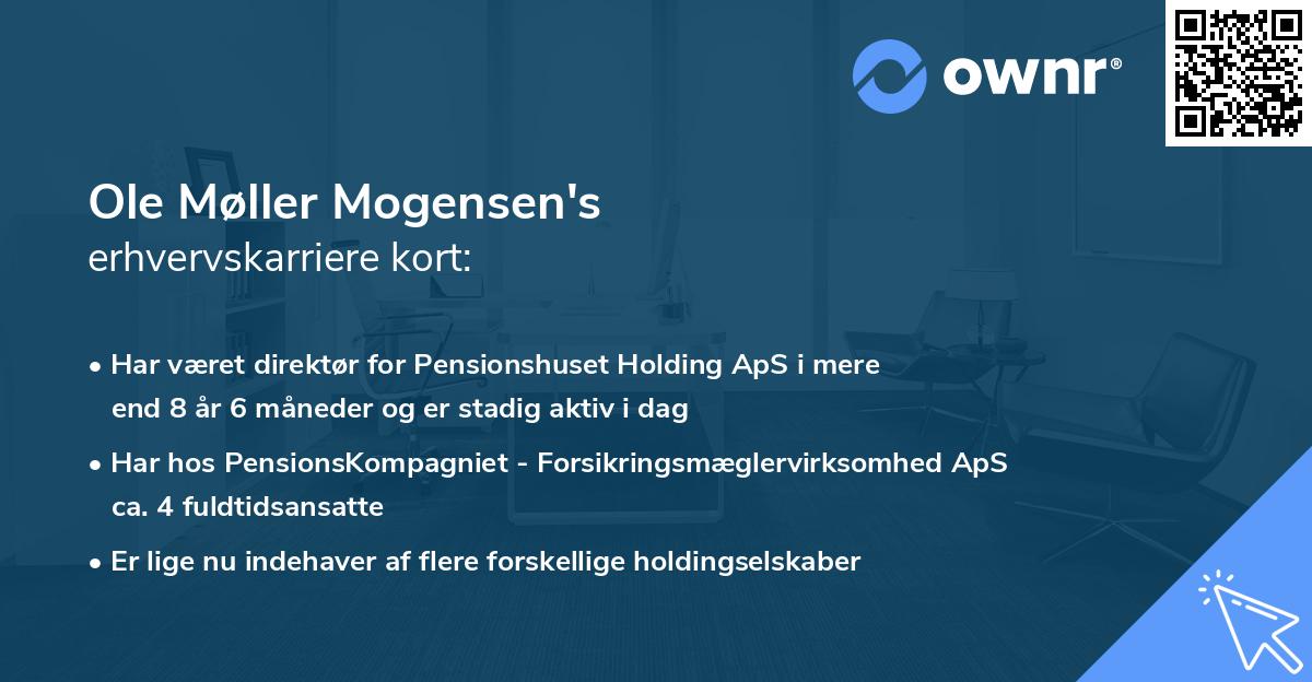 Ole Møller Mogensen's erhvervskarriere kort