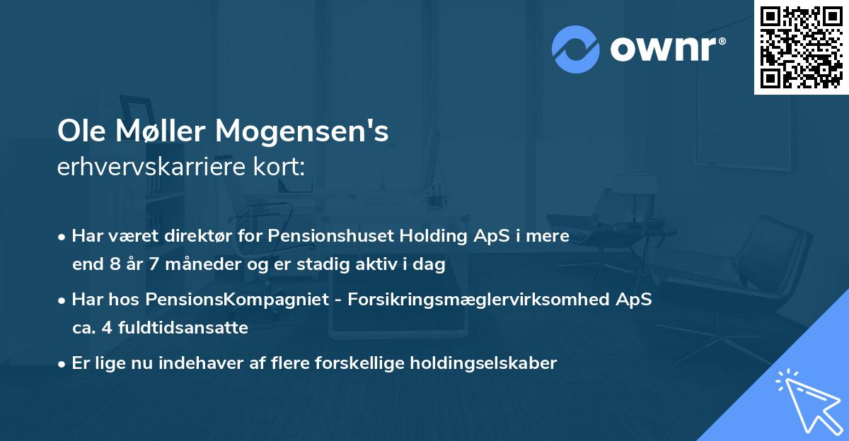 Ole Møller Mogensen's erhvervskarriere kort