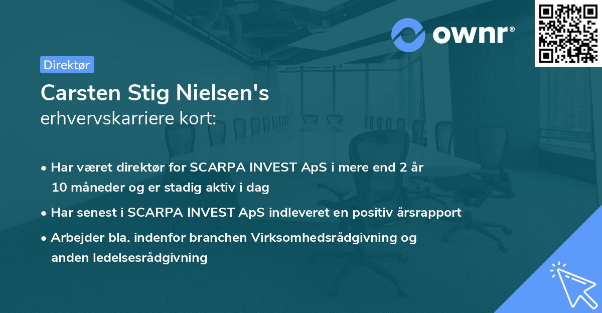 Carsten Stig Nielsen's erhvervskarriere kort
