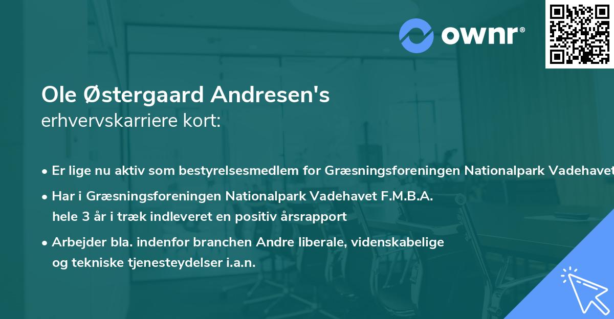 Ole Østergaard Andresen's erhvervskarriere kort