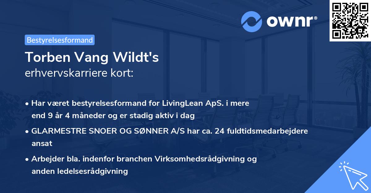 Torben Vang Wildt's erhvervskarriere kort