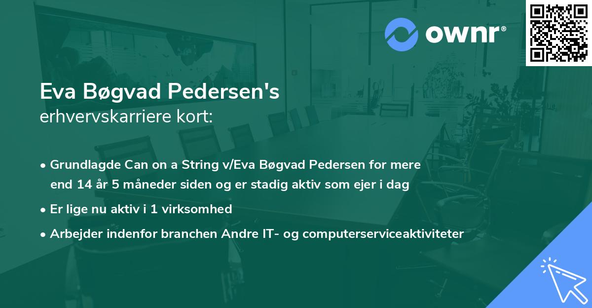 Eva Bøgvad Pedersen's erhvervskarriere kort