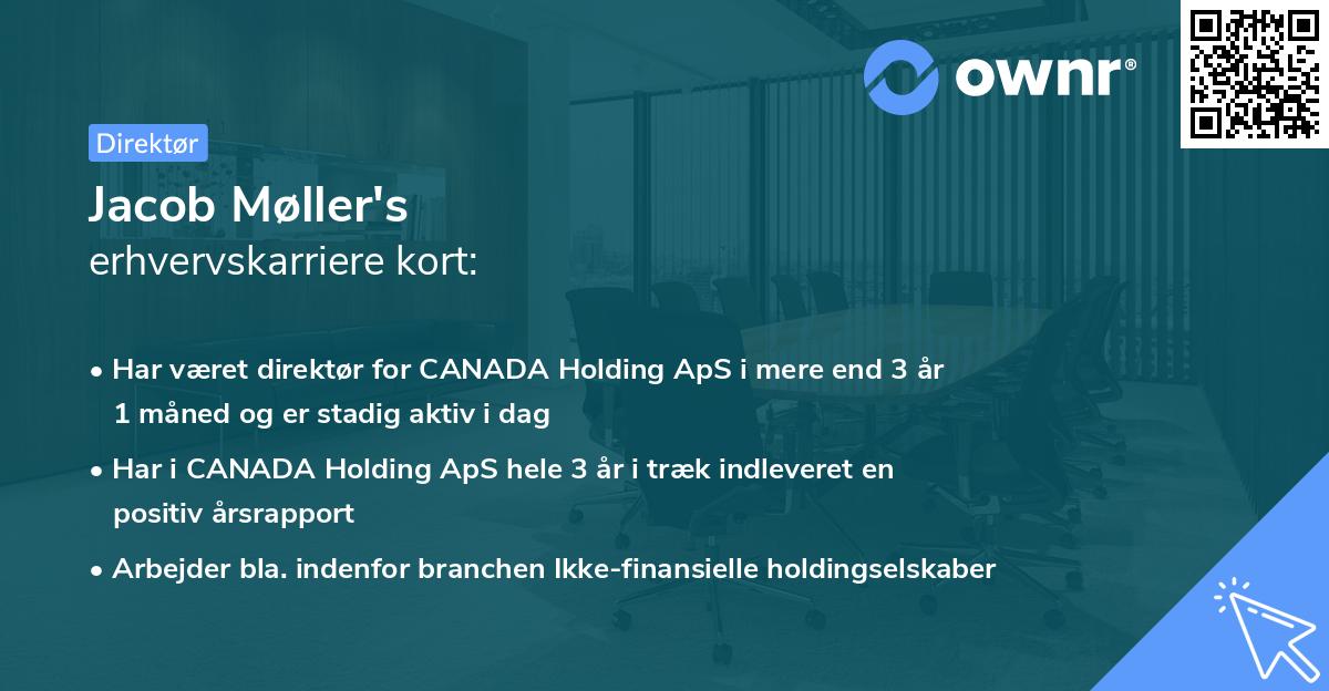Jacob Møller's erhvervskarriere kort