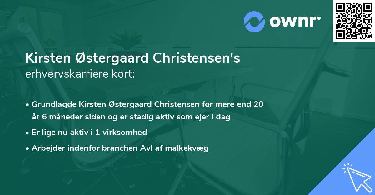 Kirsten Østergaard Christensen's erhvervskarriere kort