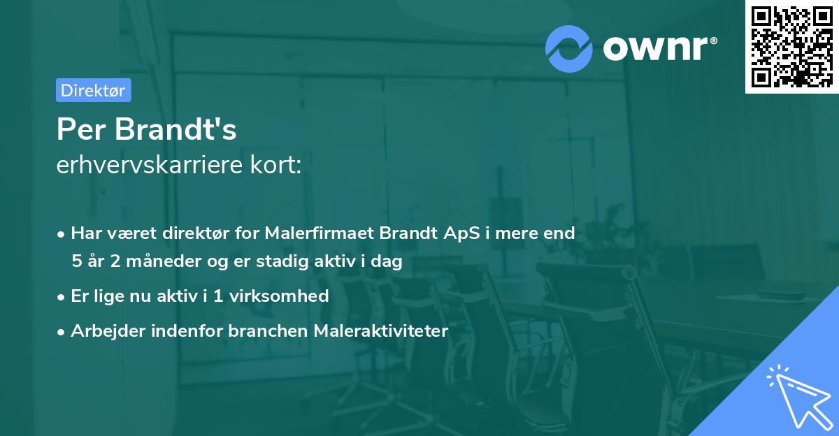 Per Brandt's erhvervskarriere kort