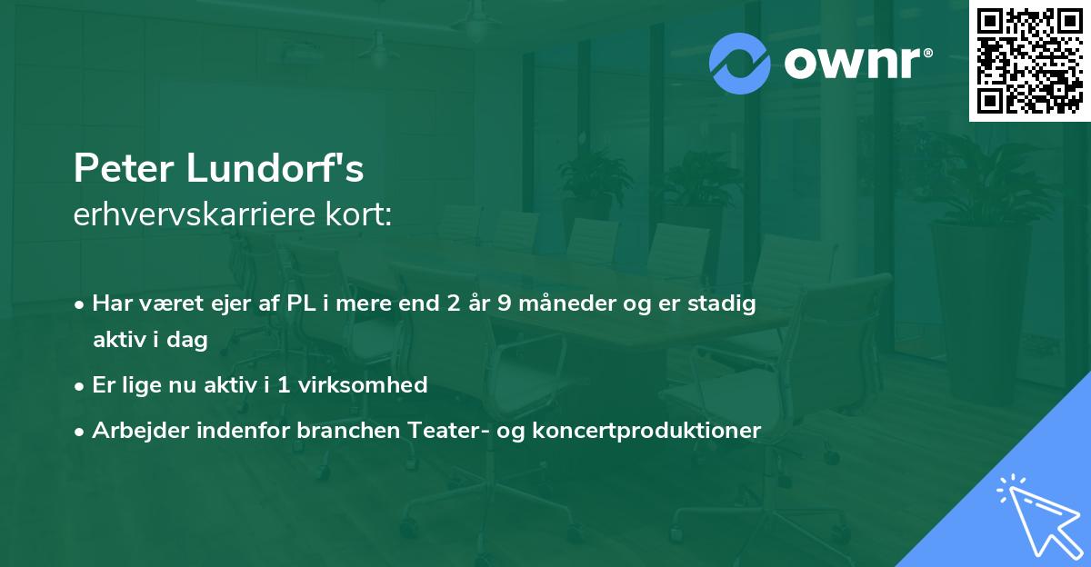 Peter Lundorf's erhvervskarriere kort