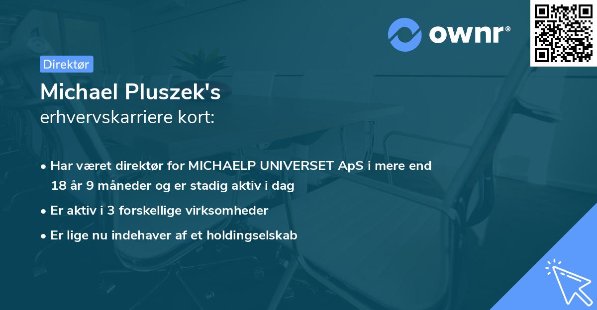 Michael Pluszek's erhvervskarriere kort