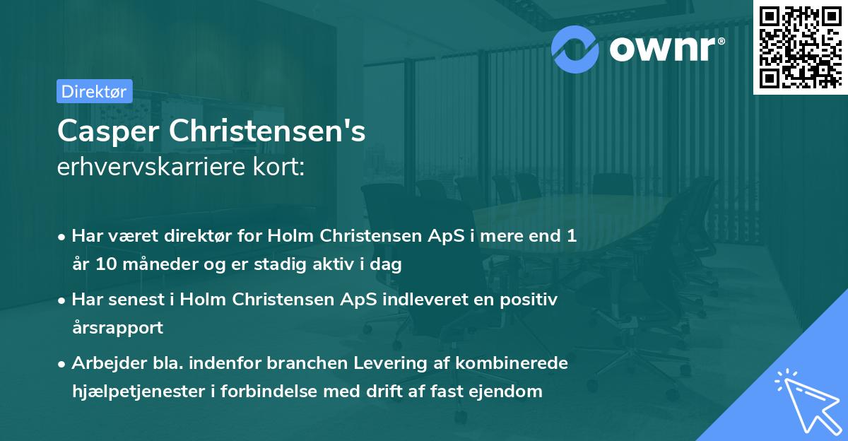 Casper Christensen's erhvervskarriere kort