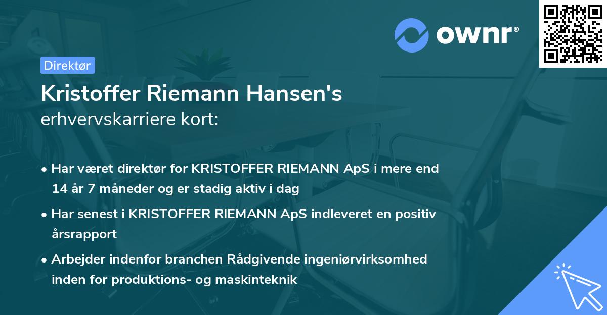 Kristoffer Riemann Hansen's erhvervskarriere kort