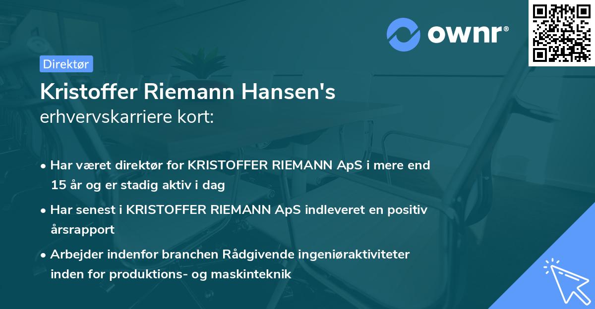 Kristoffer Riemann Hansen's erhvervskarriere kort