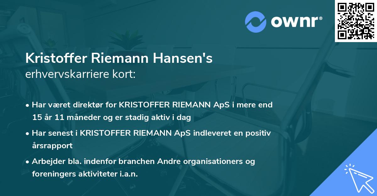 Kristoffer Riemann Hansen's erhvervskarriere kort