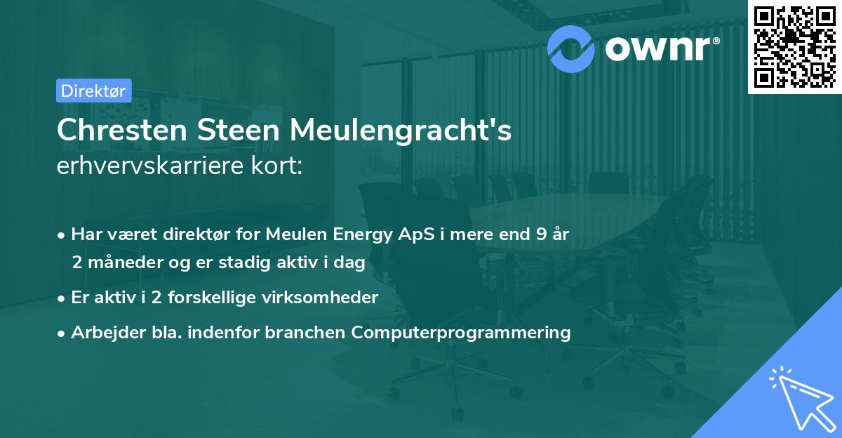 Chresten Steen Meulengracht's erhvervskarriere kort
