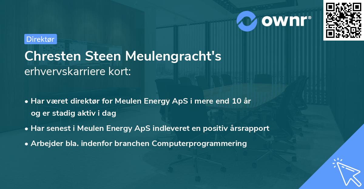 Chresten Steen Meulengracht's erhvervskarriere kort