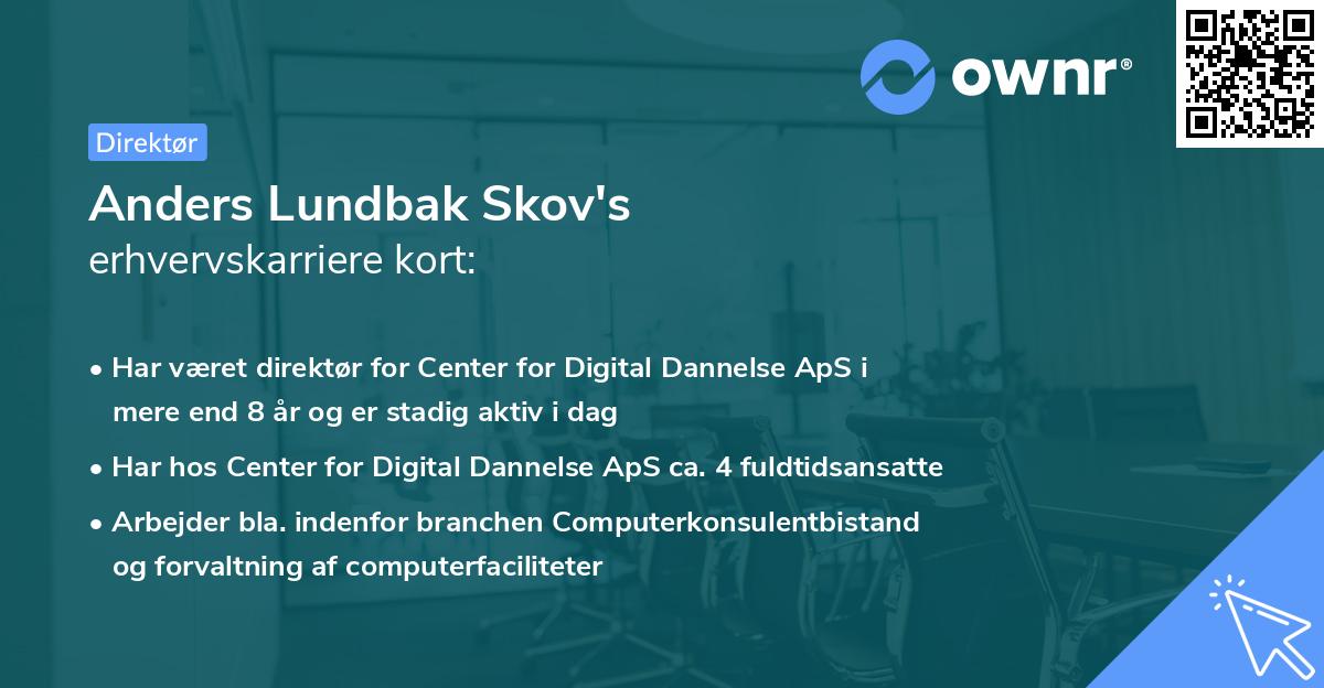 Anders Lundbak Skov's erhvervskarriere kort