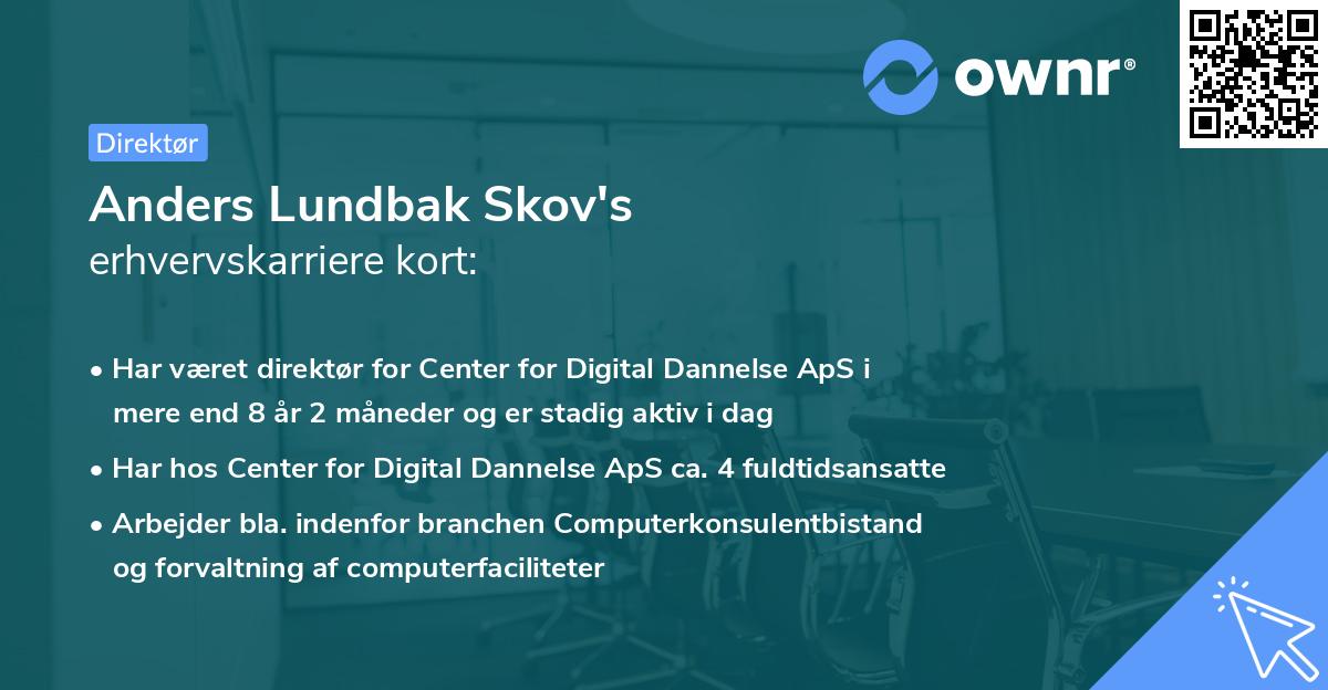 Anders Lundbak Skov's erhvervskarriere kort