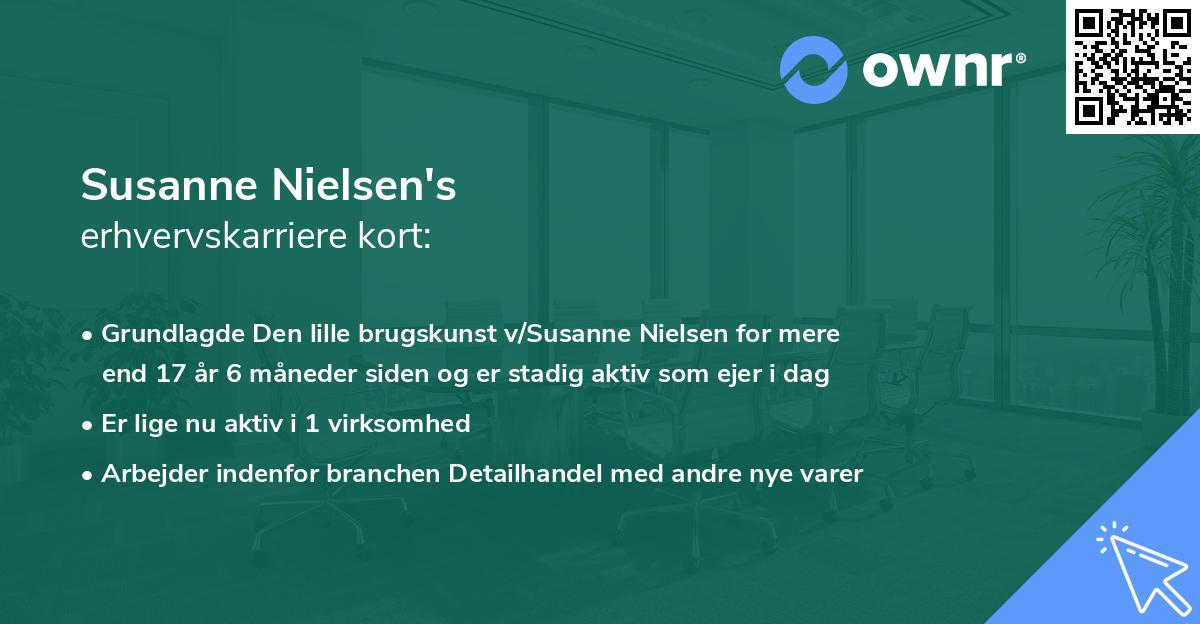 Susanne Nielsen's erhvervskarriere kort