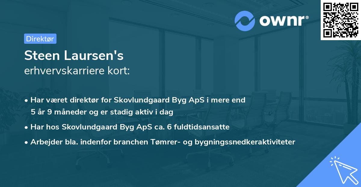 Steen Laursen's erhvervskarriere kort