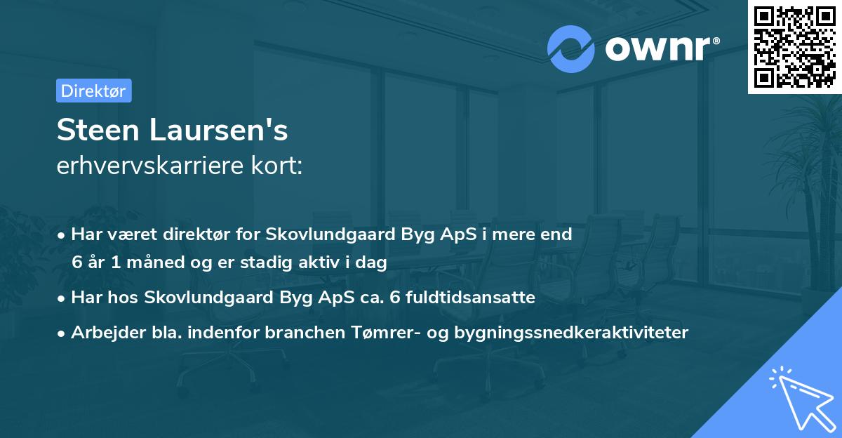 Steen Laursen's erhvervskarriere kort