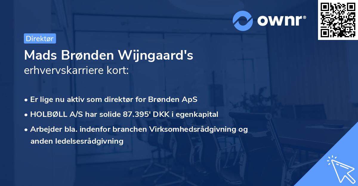 Mads Brønden Wijngaard's erhvervskarriere kort
