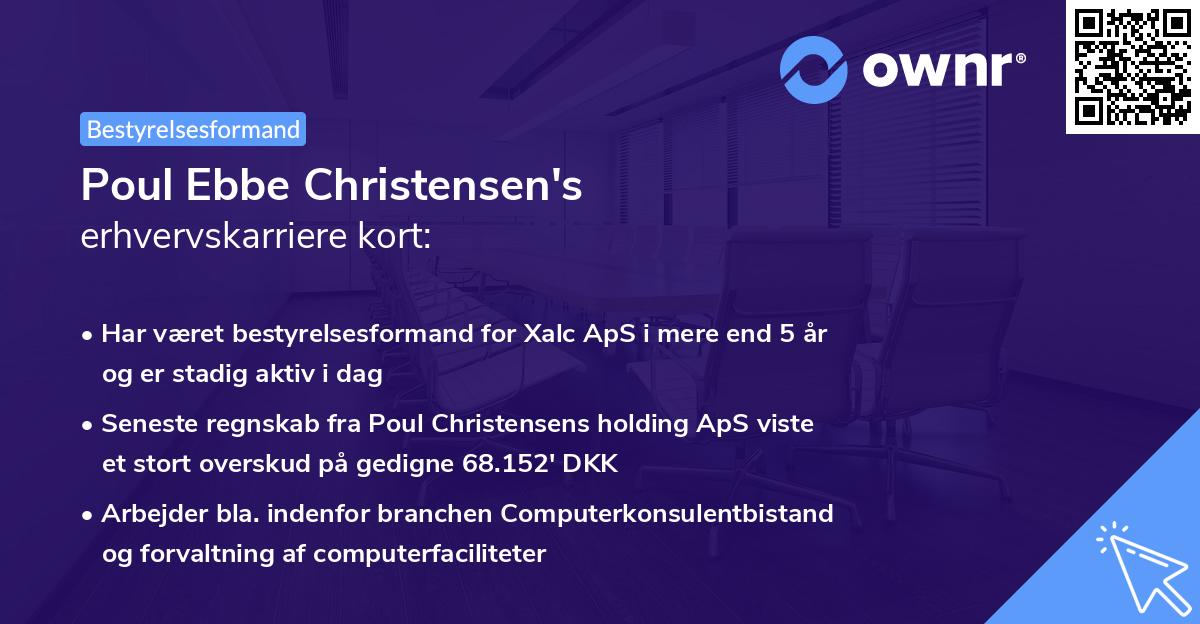 Poul Ebbe Christensen's erhvervskarriere kort