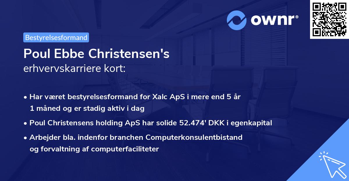 Poul Ebbe Christensen's erhvervskarriere kort