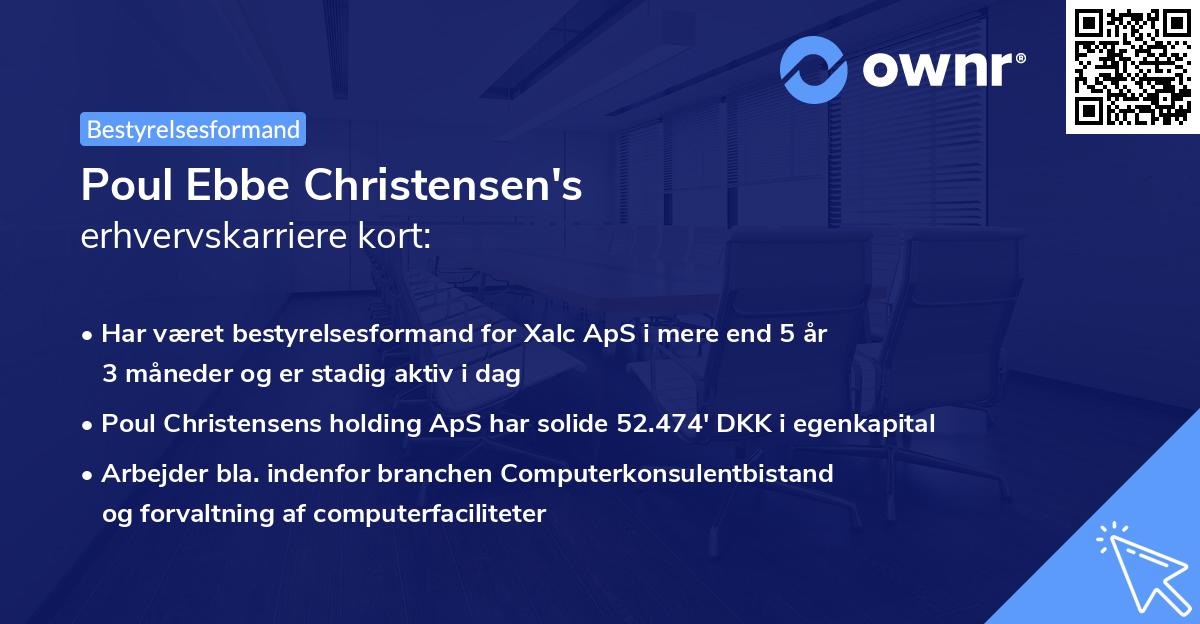 Poul Ebbe Christensen's erhvervskarriere kort