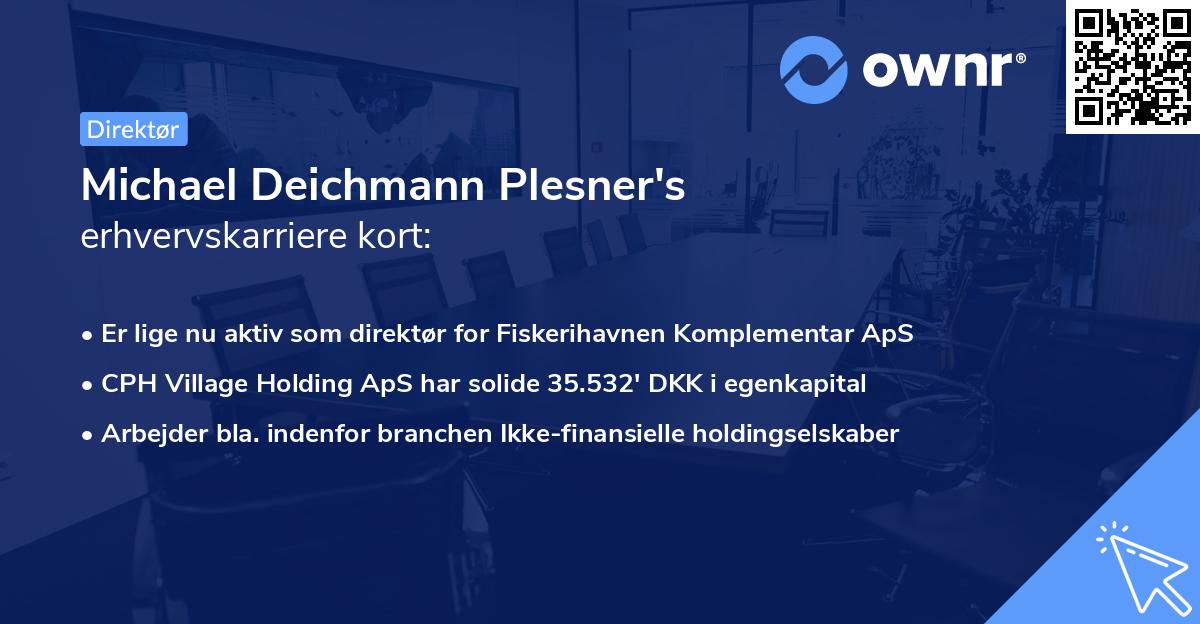 Michael Deichmann Plesner's erhvervskarriere kort