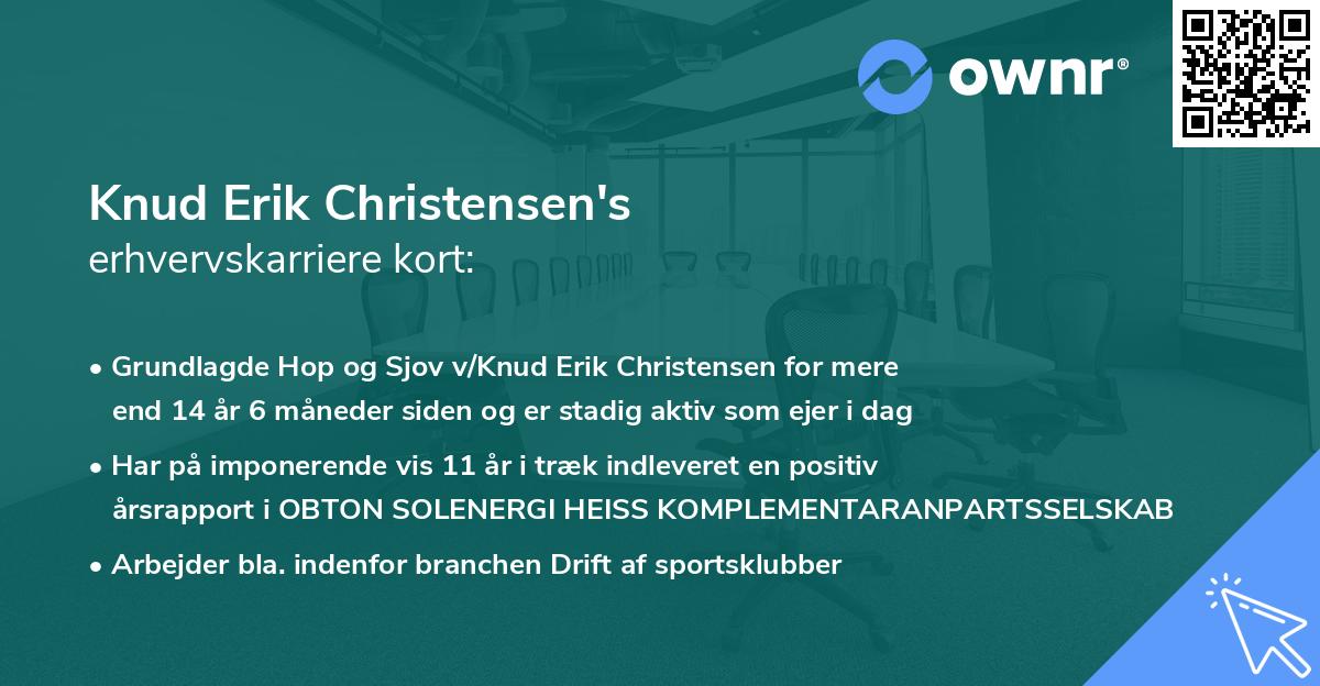 Knud Erik Christensen's erhvervskarriere kort