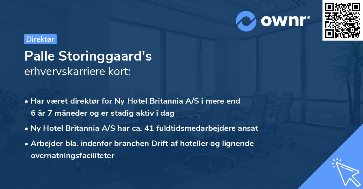 Palle Storinggaard's erhvervskarriere kort
