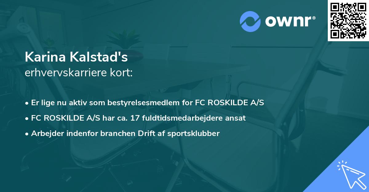 Karina Kalstad's erhvervskarriere kort