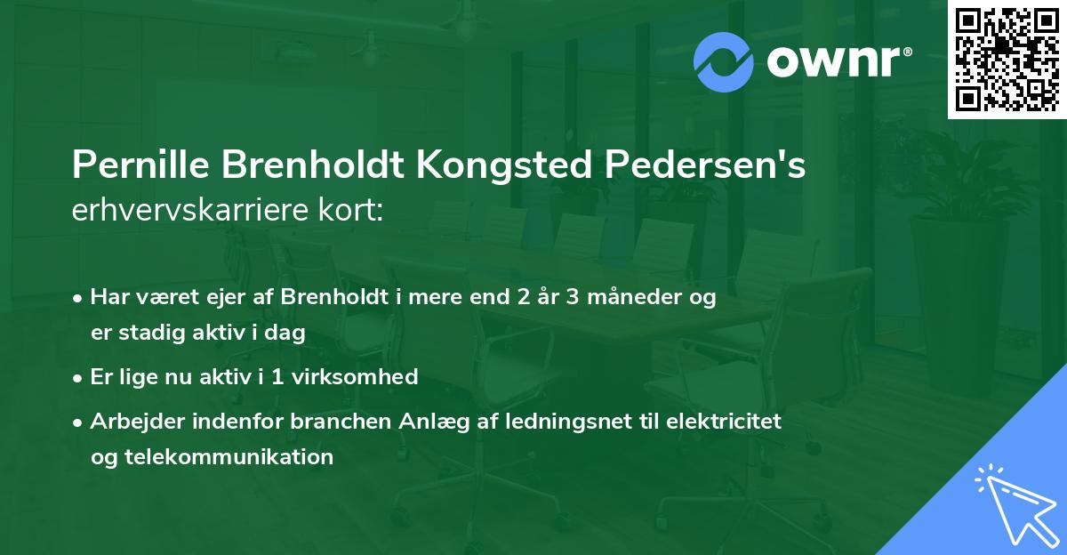 Pernille Brenholdt Kongsted Pedersen's erhvervskarriere kort