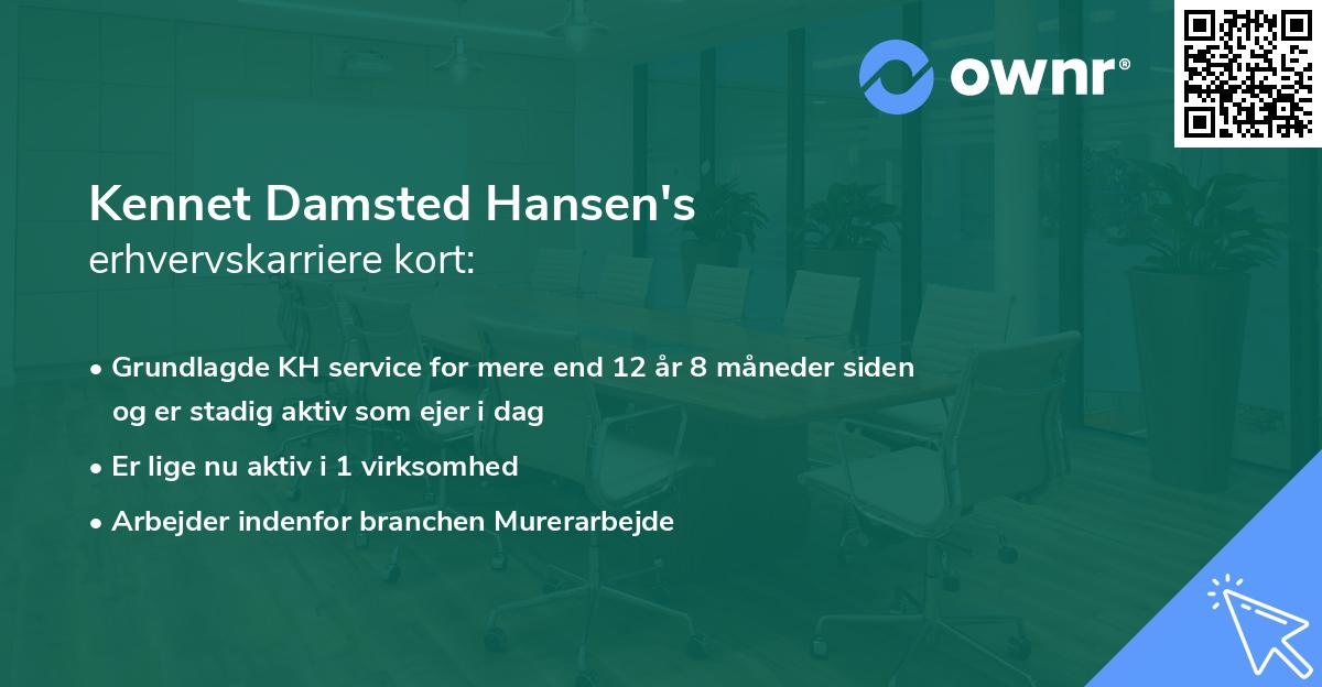 Kennet Damsted Hansen's erhvervskarriere kort