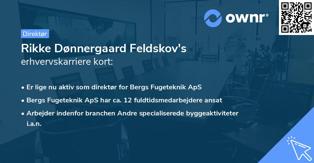 Rikke Dønnergaard Feldskov's erhvervskarriere kort