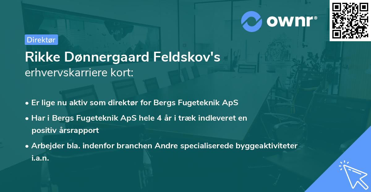 Rikke Dønnergaard Feldskov's erhvervskarriere kort