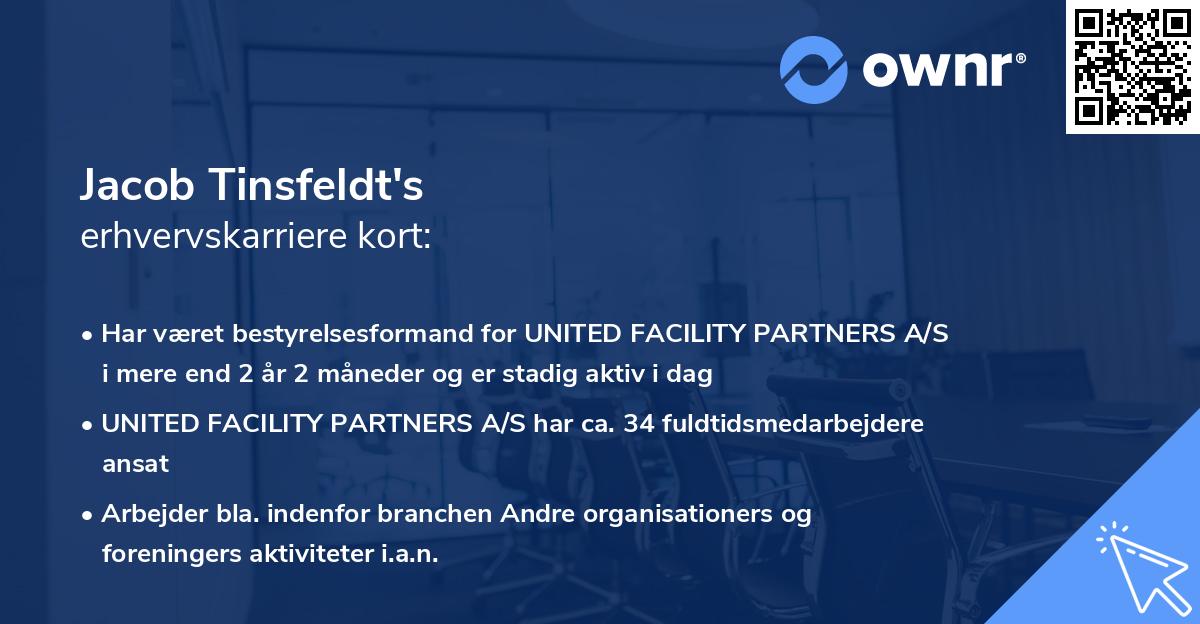 Jacob Tinsfeldt's erhvervskarriere kort