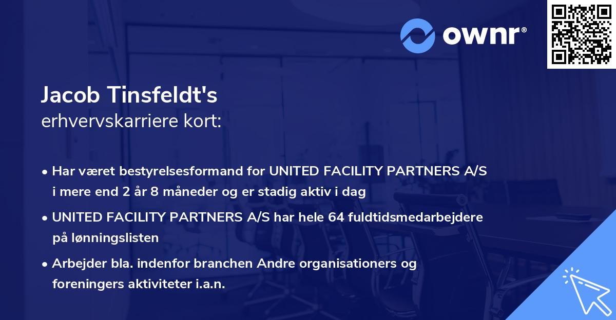 Jacob Tinsfeldt's erhvervskarriere kort