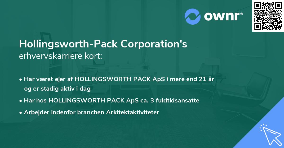 Hollingsworth-Pack Corporation's erhvervskarriere kort