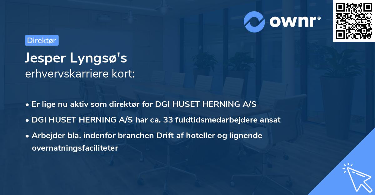Jesper Lyngsø's erhvervskarriere kort