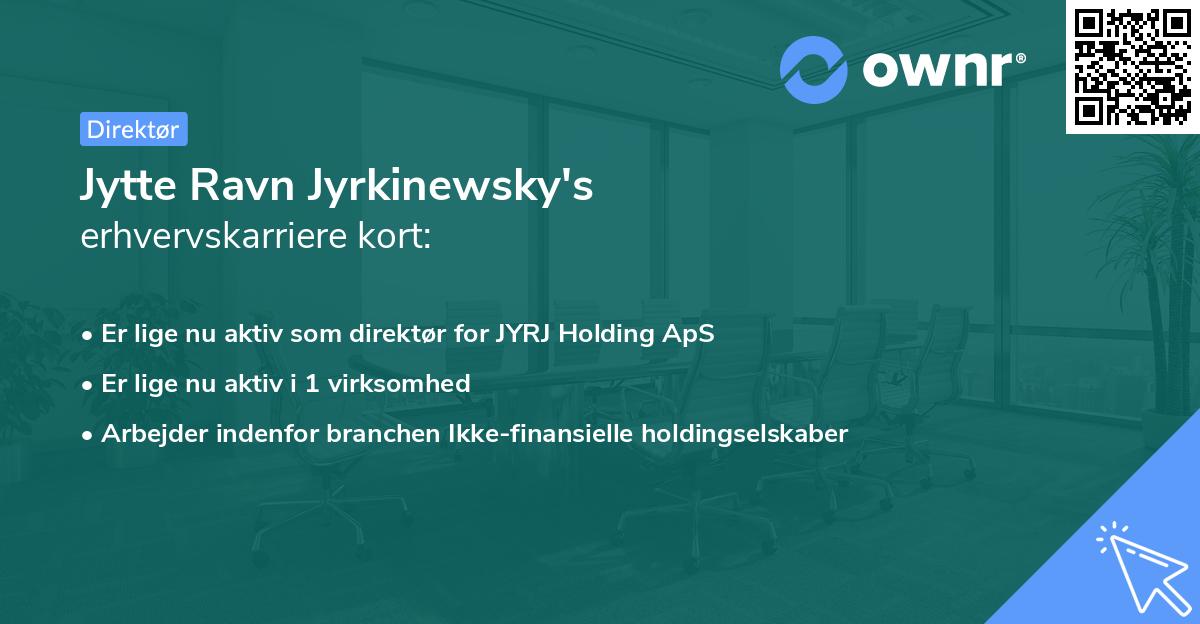 Jytte Ravn Jyrkinewsky's erhvervskarriere kort