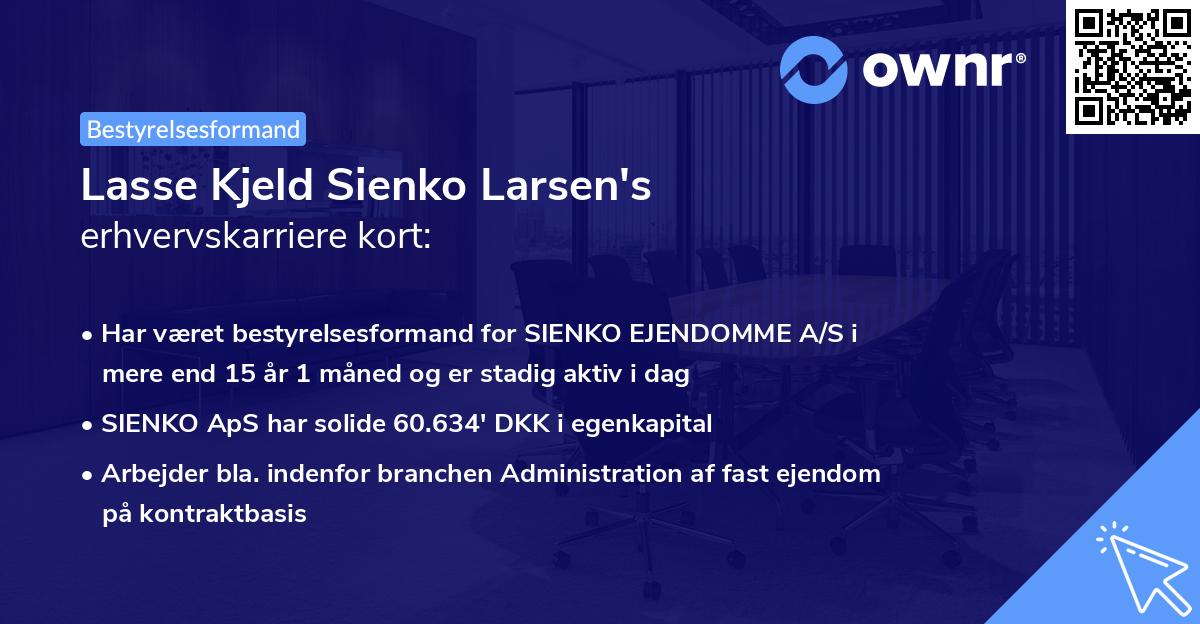 Lasse Kjeld Sienko Larsen's erhvervskarriere kort