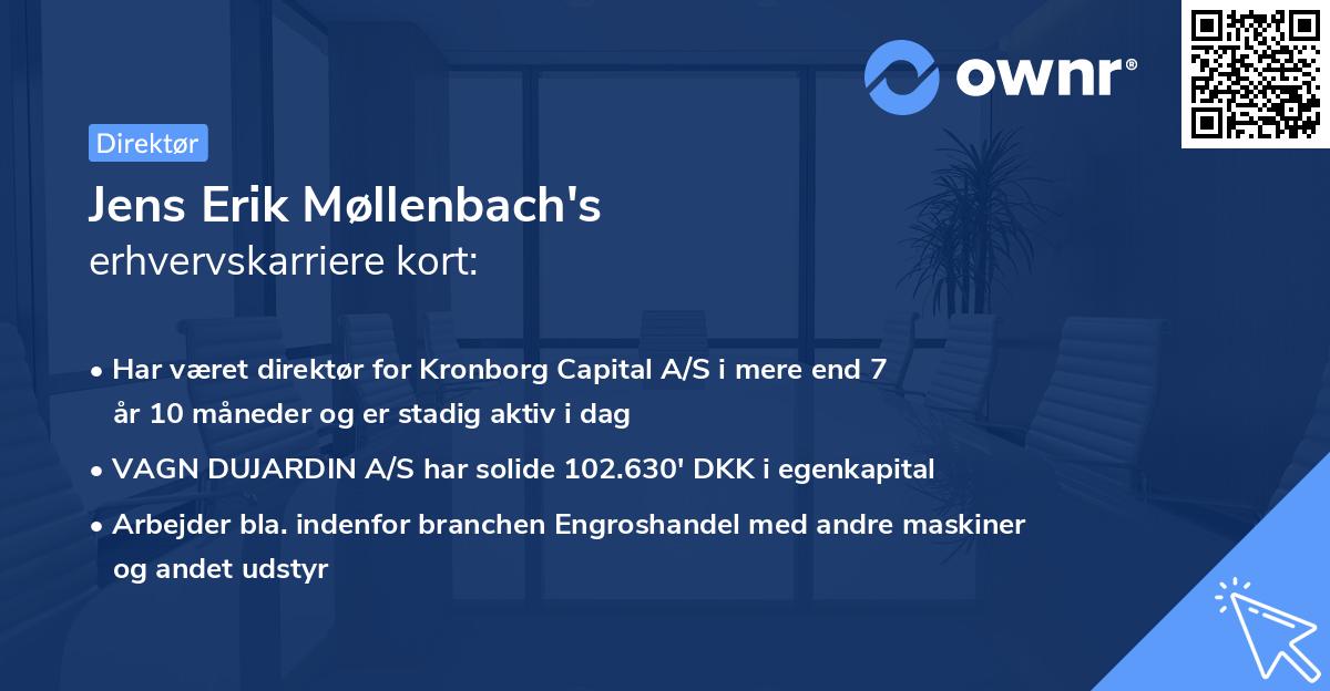 Jens Erik Møllenbach's erhvervskarriere kort