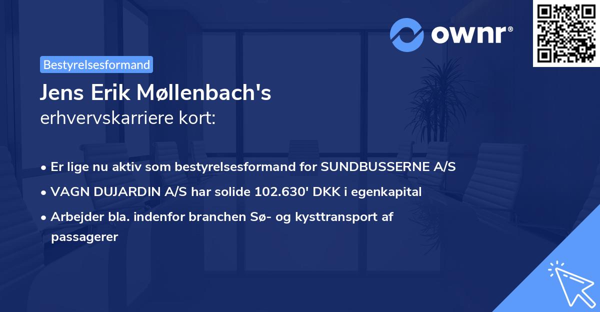 Jens Erik Møllenbach's erhvervskarriere kort