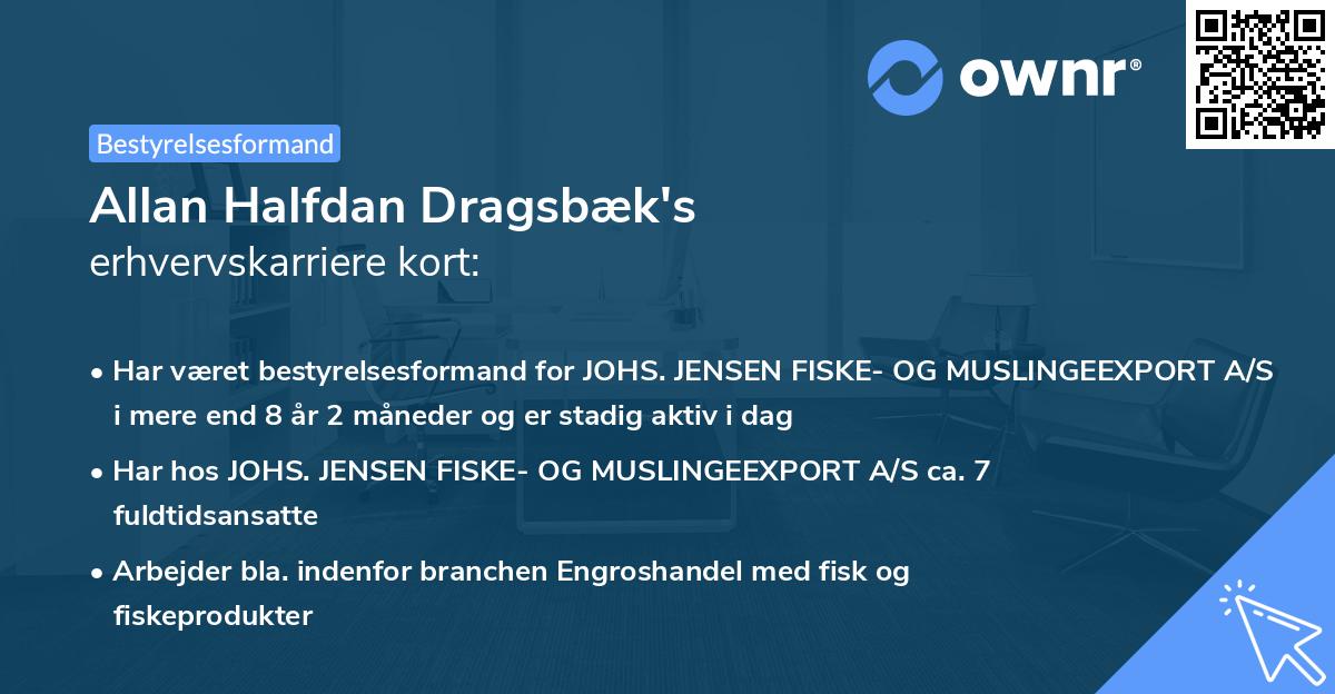 Allan Halfdan Dragsbæk's erhvervskarriere kort