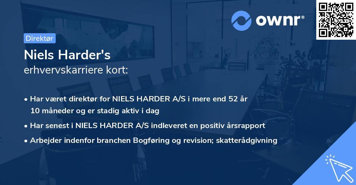Niels Harder's erhvervskarriere kort