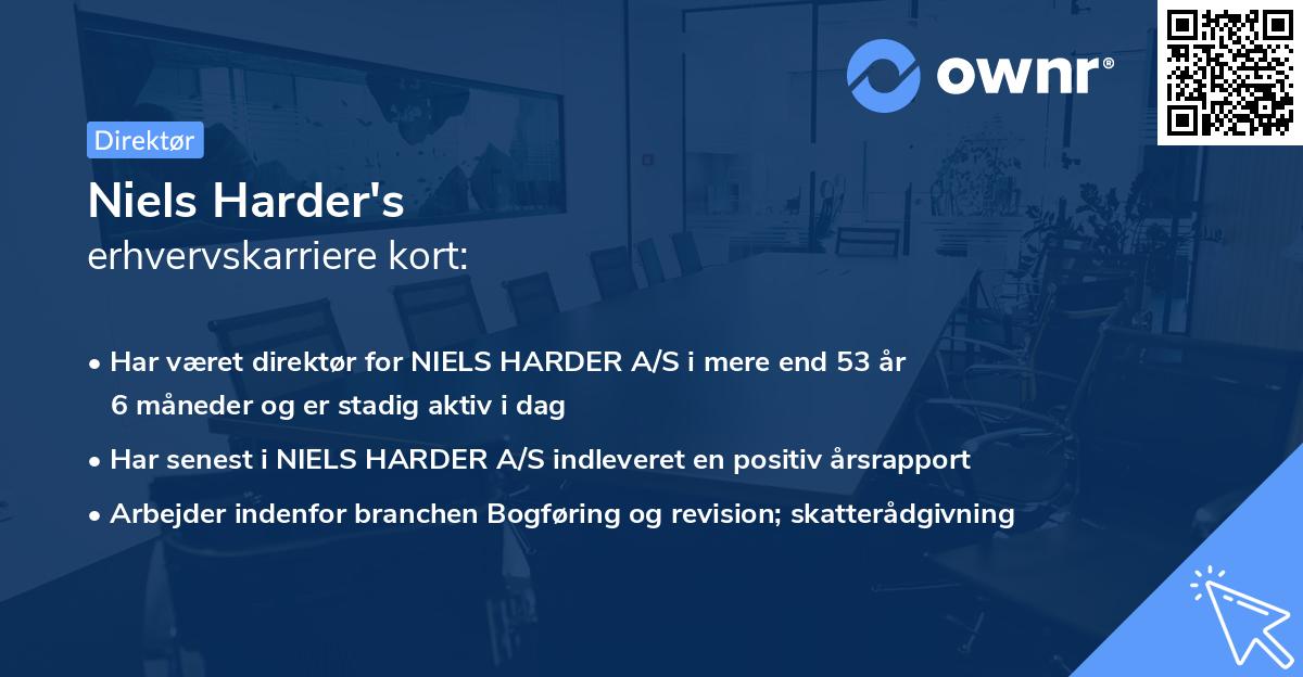 Niels Harder's erhvervskarriere kort