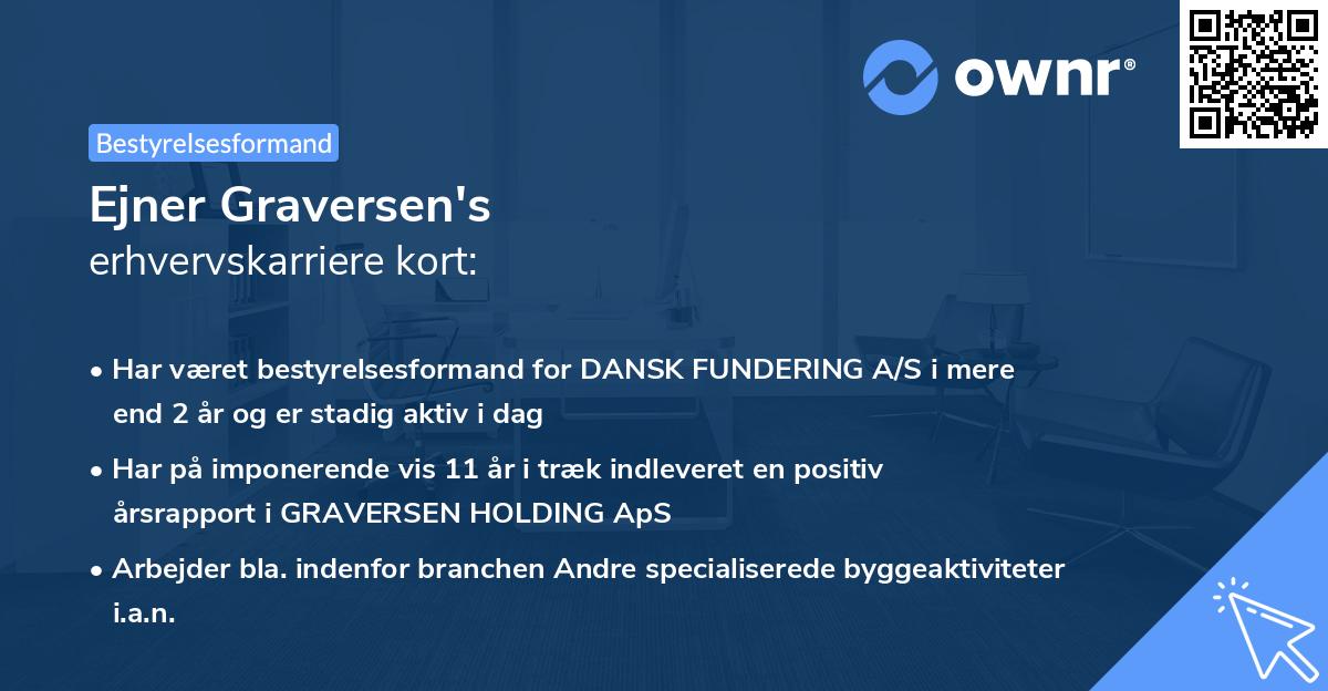 Ejner Graversen's erhvervskarriere kort