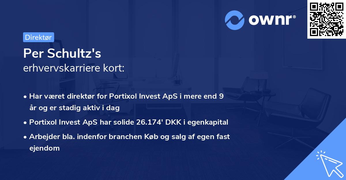Per Schultz's erhvervskarriere kort